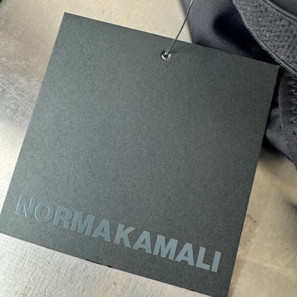 Norma Kamali Bra Double Strap Jog Bra Women's Black‎ Size Large NWT - Picture 8 of 11